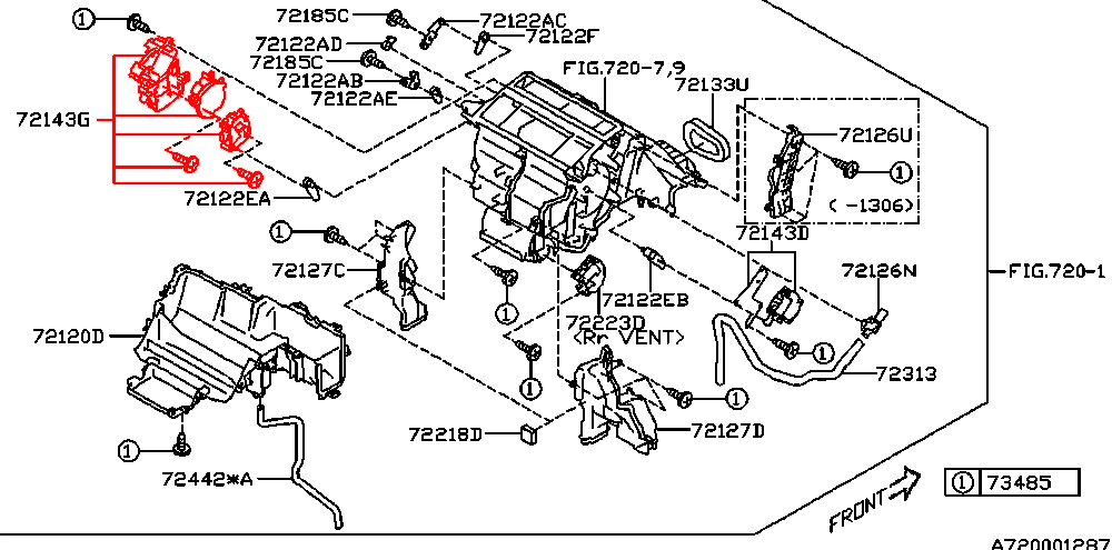 72131Aj051 Subaru Silnik Silniczek Sterowania Nawiewem Klapką Nagrzewnicy Wentylatora Legacy Outback (Motor-Actuator Mode&Mix)